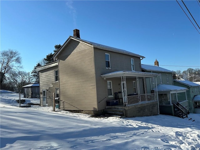 exterior space with a porch