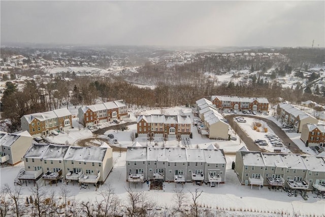 view of snowy aerial view