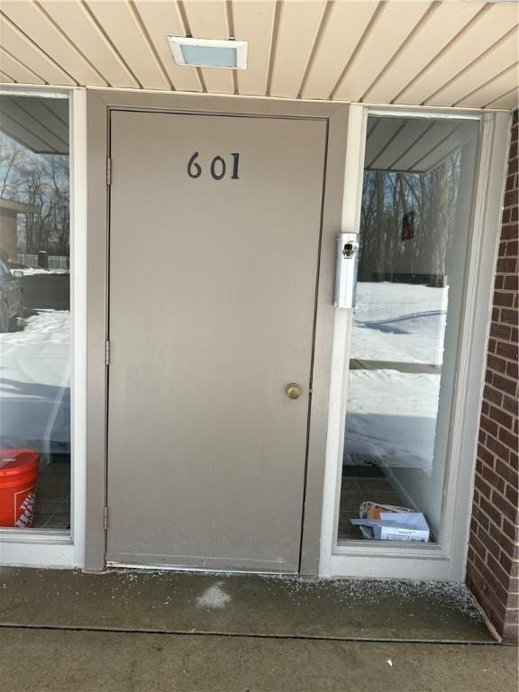 view of doorway to property