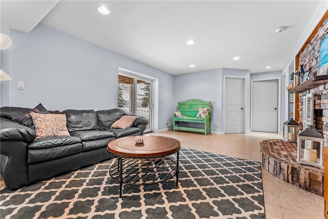 252 Latonka Dr, Jackson Twp Mer, PA 16137 - tiled living room with recessed lighting
