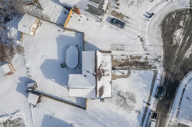 view of snowy aerial view