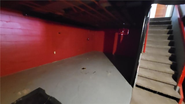 view of basement