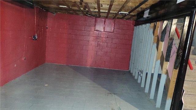 view of basement