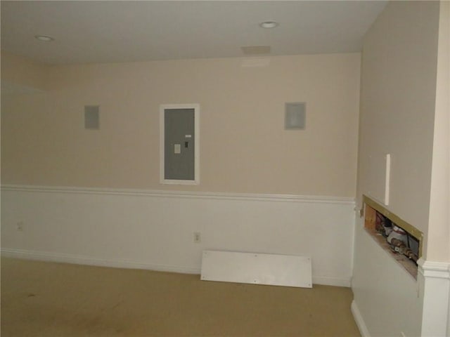 laundry room featuring electric panel