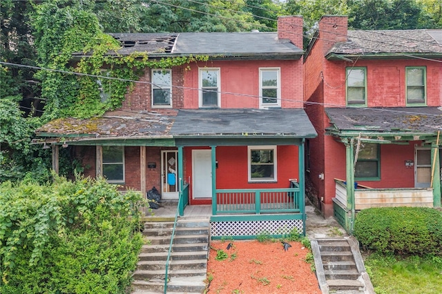 view of front of house with covered porch