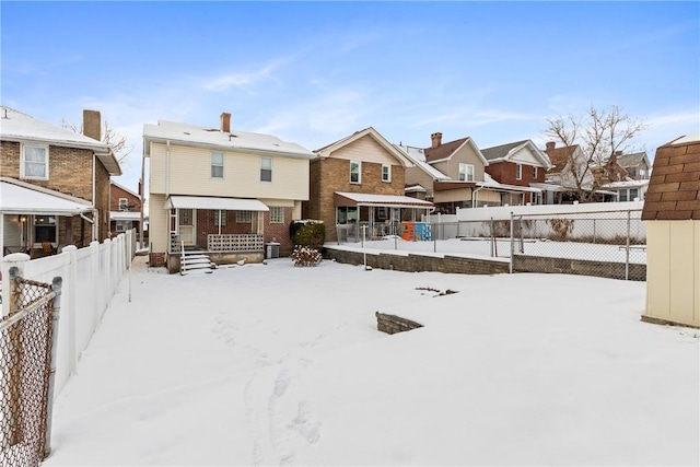 view of snowy yard