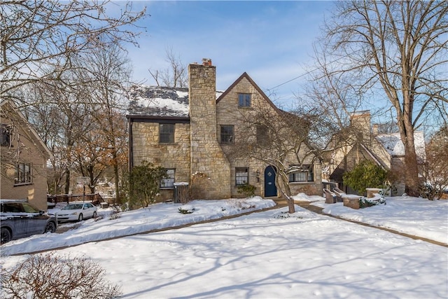 view of tudor home