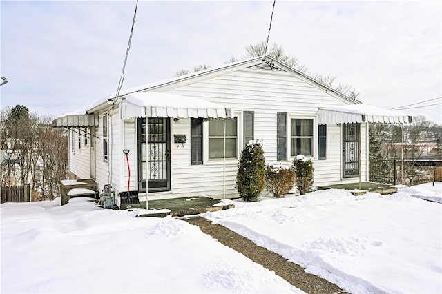 view of front of home