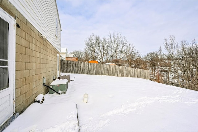 view of snowy yard