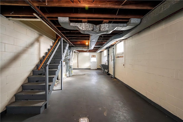 basement featuring sink