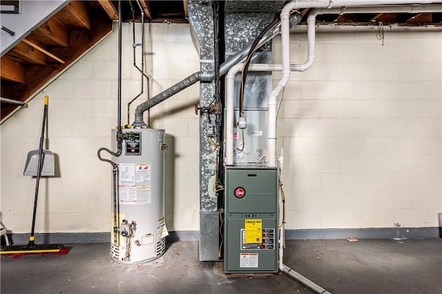 utilities featuring gas water heater