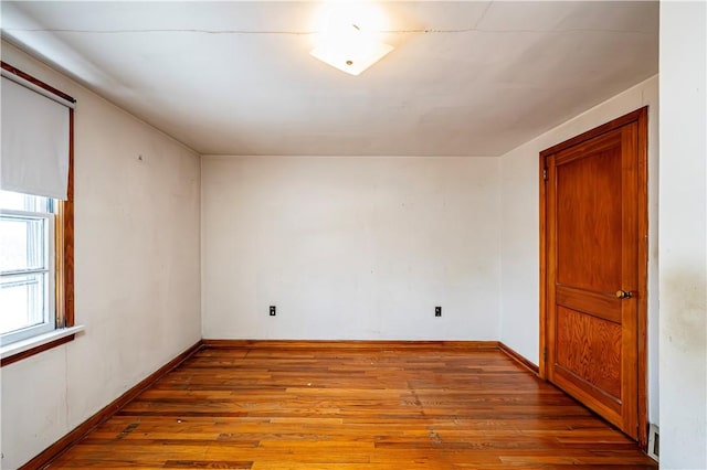 empty room featuring light wood-type flooring