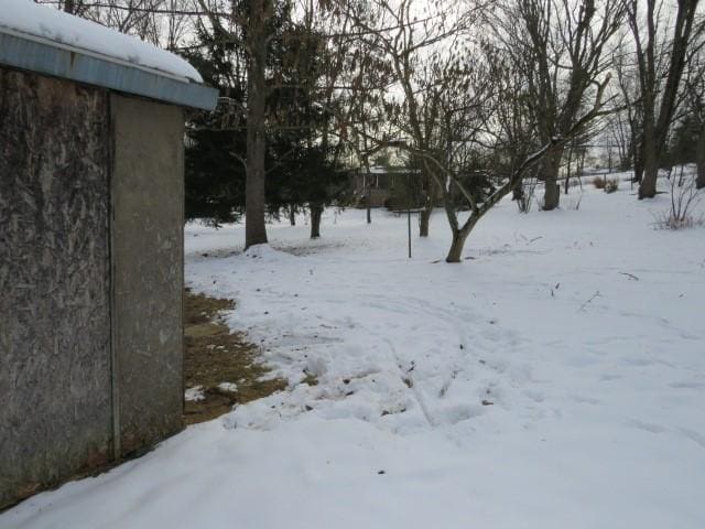 view of snowy yard