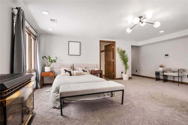 view of carpeted bedroom