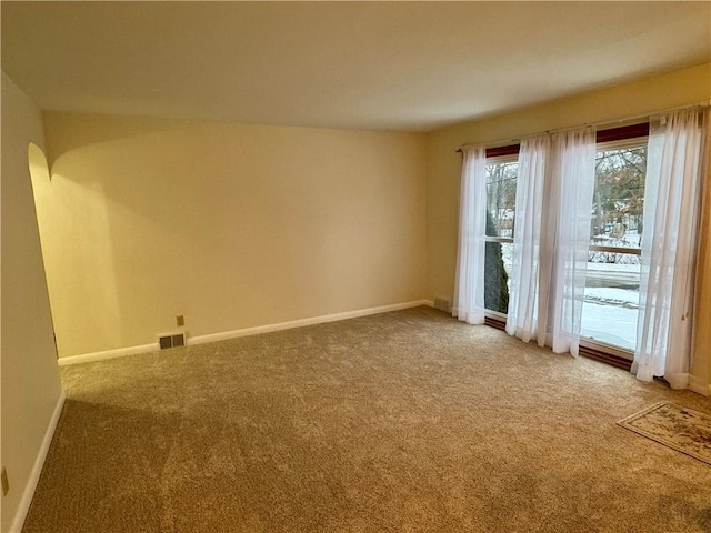 view of carpeted empty room