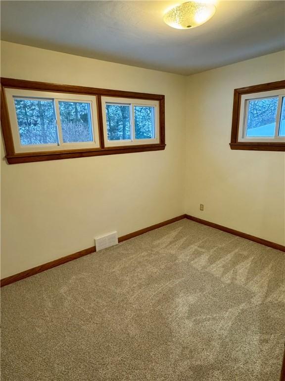 carpeted spare room with a healthy amount of sunlight