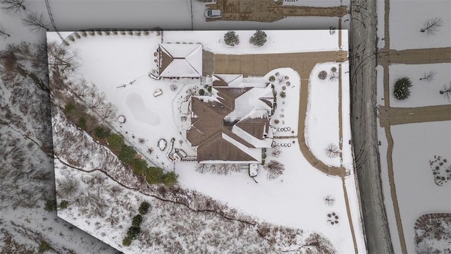 view of snowy aerial view