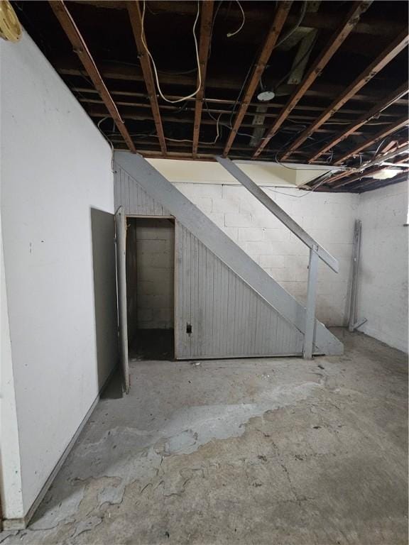 view of basement