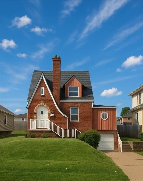 1732 Pennsylvania Ave, West Mifflin, PA 15122 - view of front of property featuring brick siding, a chimney, driveway, and a garage