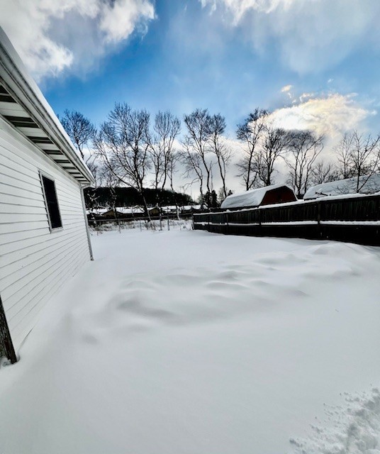 view of snowy yard