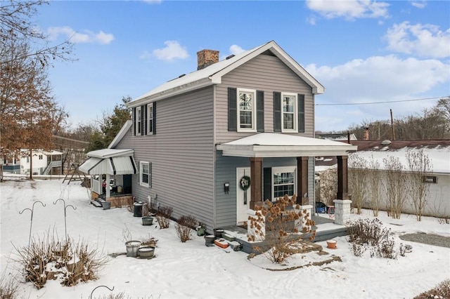 view of front of house featuring covered porch