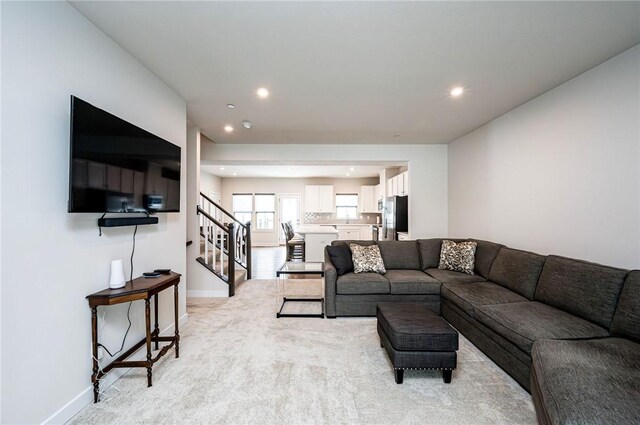 view of carpeted living room