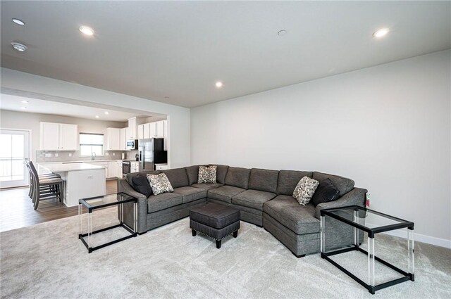 view of carpeted living room