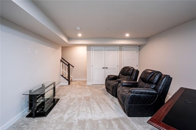 view of carpeted living room