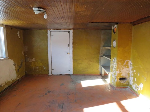 misc room featuring wooden ceiling