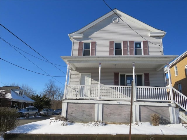 front facade with covered porch