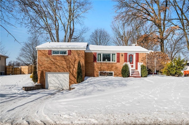 view of front of home featuring a garage