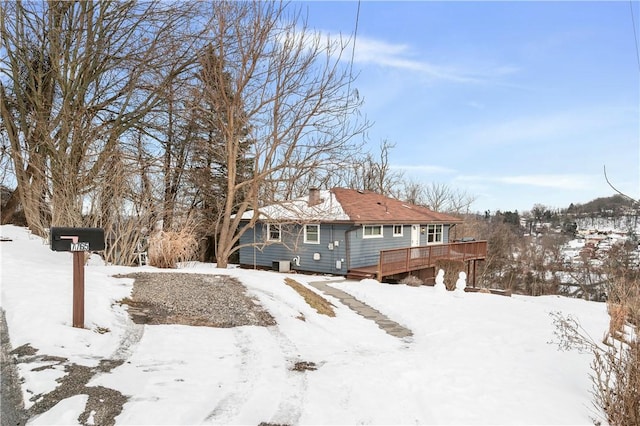 exterior space with a wooden deck