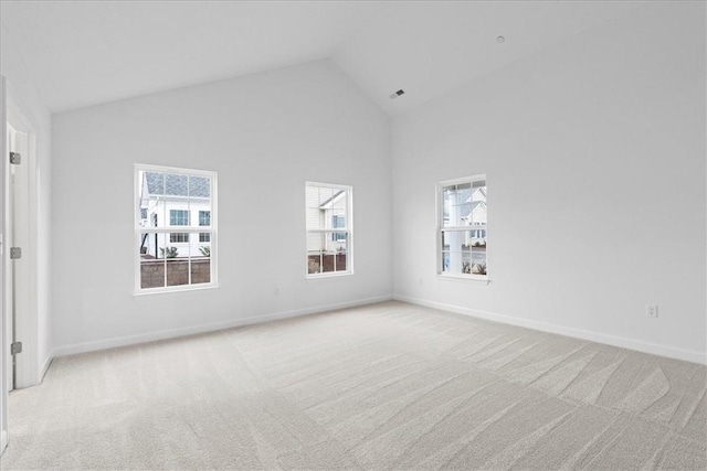 1261 Sandy Ridge Dr, Buffalo Twp, PA 16055 - unfurnished room featuring high vaulted ceiling and light carpet
