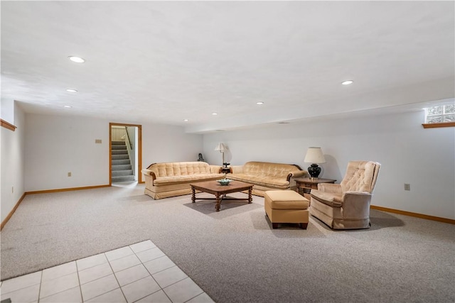 view of carpeted living room