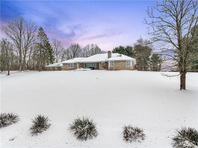 view of snowy yard