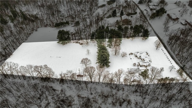 view of snowy aerial view