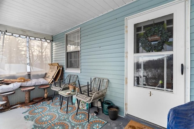 view of sunroom