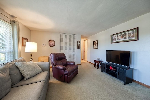 view of carpeted living room