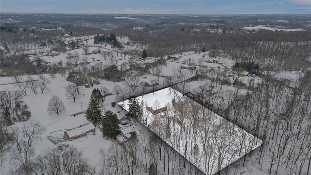 view of snowy aerial view