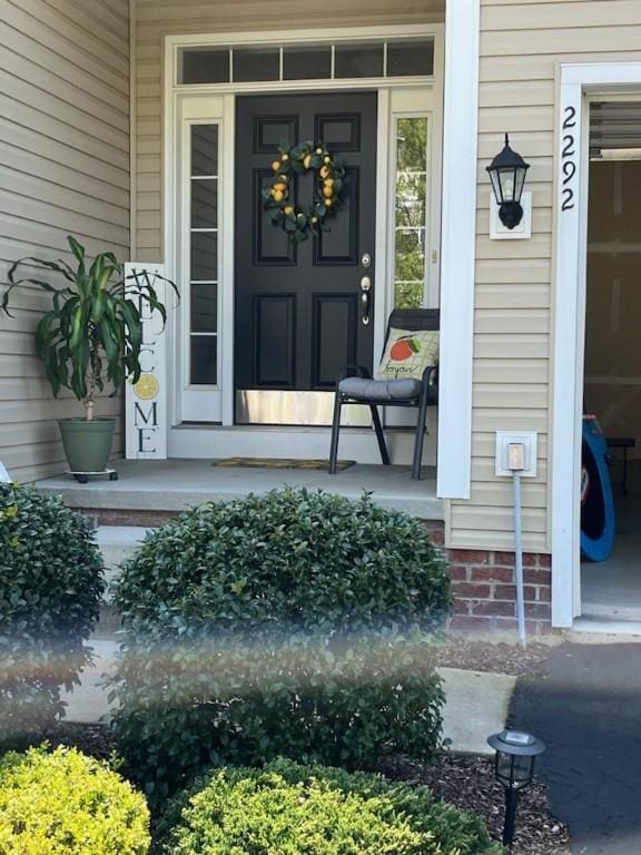 view of doorway to property