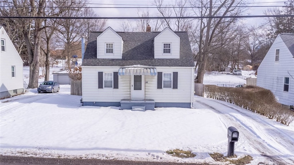 view of cape cod-style house