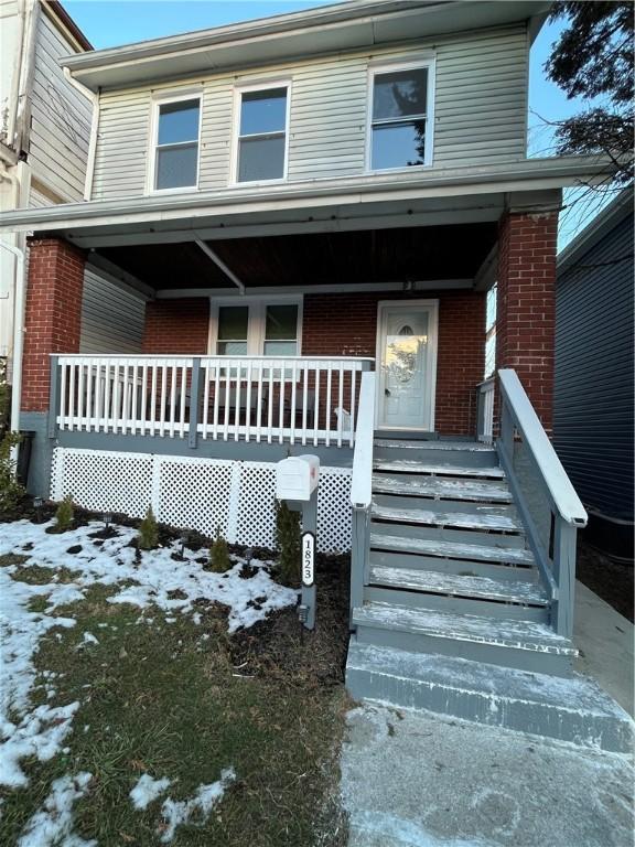 view of front of home with a porch