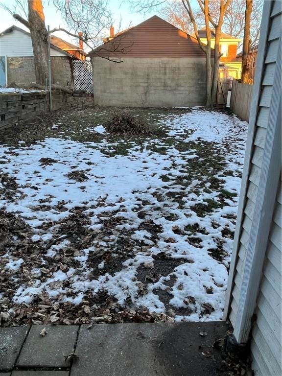 view of snowy yard