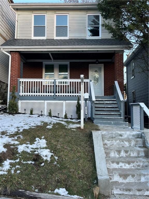 view of front of home with a porch