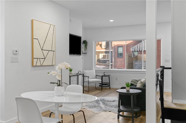 office featuring light hardwood / wood-style floors