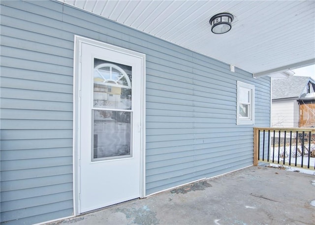 view of doorway to property