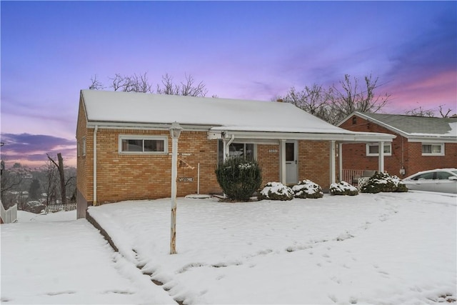 view of front of home