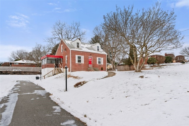 view of snowy exterior