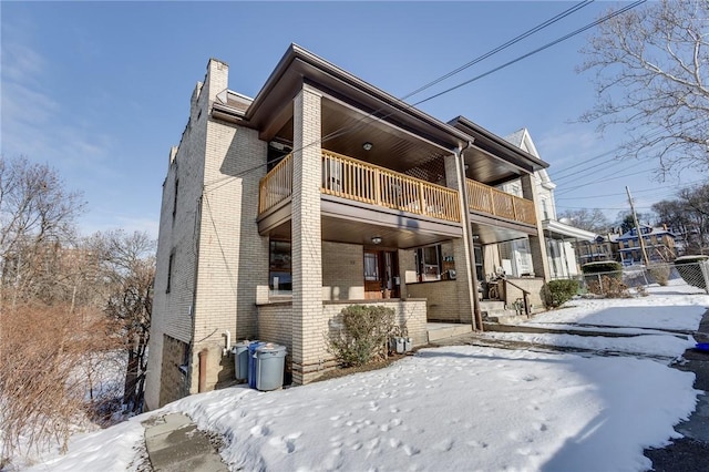 exterior space with a balcony