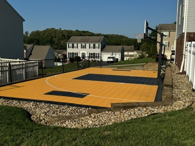 view of basketball court